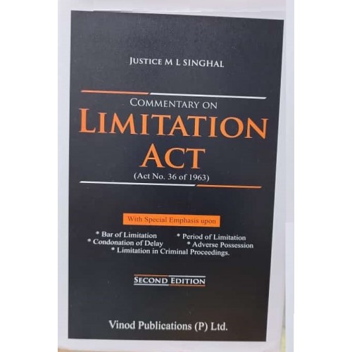 Vinod Publication's Commentary on Limitation Act by Justice M. L. Singhal